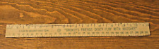 Vintage 12” Imperial and Metric Wood Advertising Ruler Smokey the Bear picture