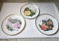 Set Of 3 Boehm Queen Elizabeth Plate Tribute to Award Winning Roses Vintage picture