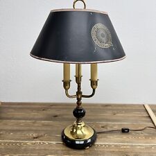 1950’s Mid Century Sirrica Brass Marble Candlestick Rutgers College Desk Lamp picture