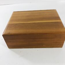 QUALITY Vintage Humidor Cigar Box LINED SOLID WALNUT NICE CONDITION picture