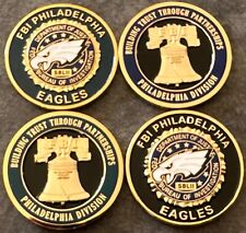 FBI - Philadelphia EAGLES LVII Super Bowl Champions - SET-OF-TWO Challenge coins picture