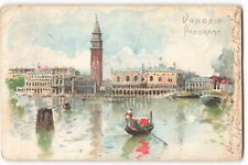 Postcard Venezia Panorama nice water-color artwork VTG CC10. picture