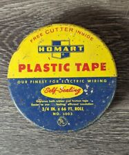 VINTAGE HOMART PLASTIC TAPE TIN CAN Electrical Wiring Sears 66 feet picture