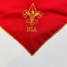 Boy Scouts of America BSA Scarf Neckerchief Red Yellow Logo Triangle Uniform picture