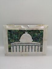 Mother Of Pearl Sea Shell Mosque Aqsa Palestine With Holy Quran Handmade Crafted picture