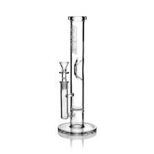 GRAV Medium Straight Base w/ Disc Water Pipe - Black Accent picture