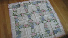 VTG LINEN TABLECLOTH OR TABLE TOPPER FLORAL picture