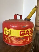Vintage Sears Roebuck Craftman 2.5 Gallon Metal Gas Can With Spout picture