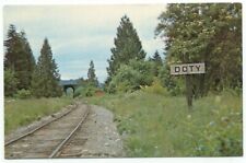 Doty WA Railroad Covered Bridge Postcard Washington picture