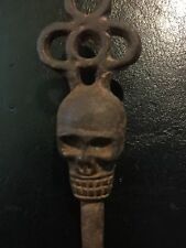 Awesome Victorian Skull Key Skeleton METAL Cast Iron Collector Cathedral Damned picture