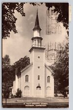 St Pauls Episcopal Church Woodbury Connecticut 1958 Pm Postcard picture