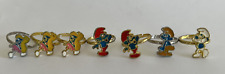 Vintage Smurf Rings Lot Of 7 Adjustable picture