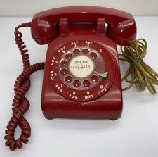 Vintage 1960s Bell System Western Electronic RED Rotary Dial Desk Telephone AT&T picture