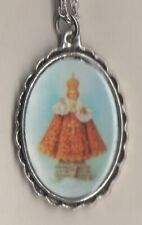 Lovely Large Holy Infant of Prague Picture Medal Necklace picture