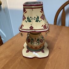PartyLite Bohemian Spice 5” Taper Candle Holder Ceramic & Jeweled Shade 4” picture
