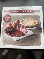 NEW SEALED IN BOX: Stoneware Pie Dish Two Piece Set picture