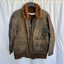 WWII US Navy G-1 Flight Jacket Leather Great Patina picture