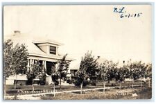 1915 Residence Home Street View Garfield Kansas KS RPPC Photo Posted Postcard picture