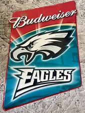 VTG 2002 Philadelphia Eagles Budweiser Beer NFL Embossed Metal Hanging Bar Sign picture