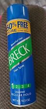 Vintage BRECK Regular Hold Hair Spray Unscented Spray Can 10.5oz 1990 picture