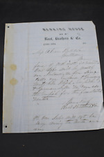 ~1854 Banking House of Root, Brothers & Co, Lyon, Iowa Letter to Abraham Bell picture