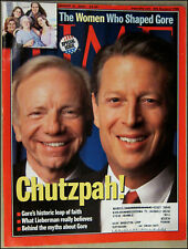 8/21/2000 Time Magazine Chutzpah Al Gore Joe Lieberman 2000 Election picture