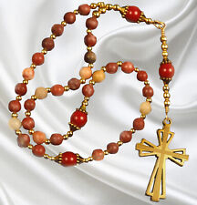 Handmade Rosary, Eastern Orthodox Prayer Beads, Komboskini, Laser Cut Cross picture