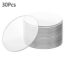 30x 50mm Acrylic Sheet Transparent Cast Round Blank Panel Erasable Display Board picture