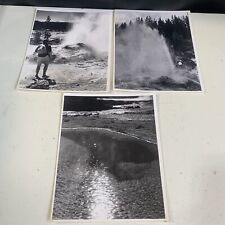 Vintage Yellowstone Park Photos 8x10, Lot Of 3 Streams, Hotpots, Geyser, Tourist picture