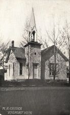 Vintage Postcard 1914 United Methodist Church Religious Building Fremont Michiga picture