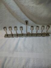 Menorah  14 x 5 in. Chrome Look  Metal Modern Contemporary  picture
