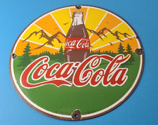 Vintage Coca Cola Porcelain Sign - Shop Soda Bottles Gas Pump Service Sign picture