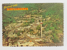 Greetings from Gatlinburg Tennessee Aerial View Postcard Unposted picture