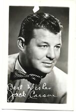 Vintage 1940s Photo Postcard of Hollywood Movie Actor JACK CARSON Signature picture