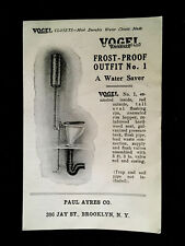 c1900 Vogel Frost Proof Water Closet, Brooklyn, NY Advertising Pamphlet picture