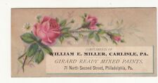 William E Miller Girard Paints William E Miller Carlisle PA Vict Card c1880s picture