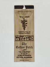 Vtg MATCHBOOK COVER The Cotton Patch Restaurant, Eutaw Alabama picture