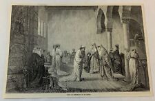 1876 magazine engraving ~ VISIT OF CEREMONY TO A HAREM picture