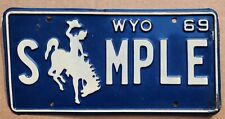 1969 Wyoming Sample License Plate. picture
