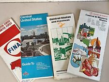 Vintage Central United States Road Maps Lot - FINA, Amoco, AAA, Rand McNally picture