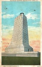 Vintage Postcard 1936 The Wright Memorial Beacon Kitty Hawk NC Elizabeth City picture