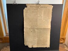1805 EASTERN ARGUS Portland Maine Newspaper, Loss of Ship Jupiter, Silhouettes picture