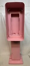Retro Aluminum Pink Phone Booth Enclosure Telephone Payphone Shell & Stand picture