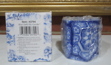 Blue Delft Glo Candle Retro Item #3794 Blue & White Unique Design Original Box picture