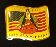 NASA Commemorative 10th Anniversary The First Flight Space Shuttle Pin Columbia picture