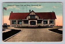 Hammond IN-Indiana, Hammond County Club Drive, Antique, Vintage c1938 Postcard picture