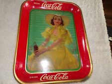 Rare original 1938 French Canadian Coca-Cola COKE serving tray picture