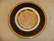 Authentic Collector Japanese The Art of Chokin 24k Gold Edged Decorative Plate  picture