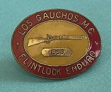 Vintage 1950s Los Gauchos MC Flintlock Enduro Pin; 1953; Motorcycle Club picture