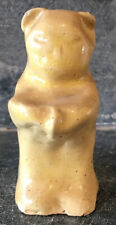 Art Pottery Vintage Squirrel Yellow Figurine Handmade Woodland Folk Art - AS IS picture